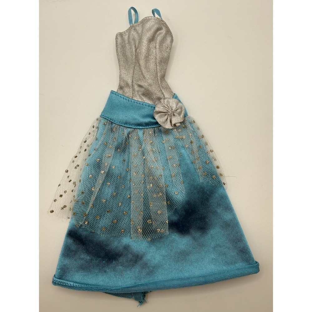 Barbie Doll Vintage Replacement Clothes Blue Evening Gown